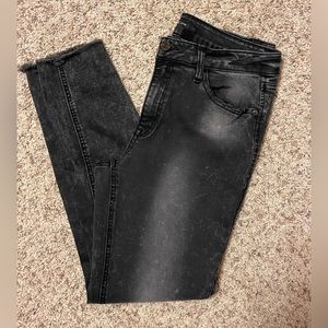 Black Washed Denim Mamba Jeans, size 11/30